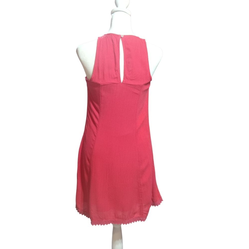Hollister Embroidered Sleeveless Tank Dress Red Sz S - Picture 2 of 12